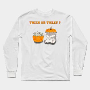 Halloween Trick or treat Hamster Pumpkin Long Sleeve T-Shirt